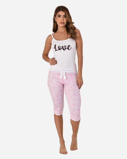 Pijama de Dama Blusa + Capri Ref. 51434-007