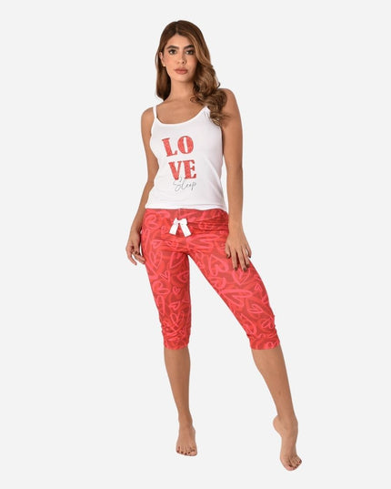 Pijama de Dama Blusa + Capri Ref. 51434-010