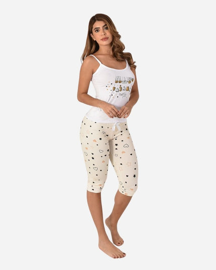 Pijama de Dama Blusa + Capri Ref. 51434-012