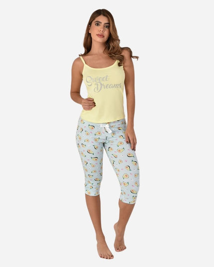Pijama de Dama Blusa + Capri Ref. 51434-013