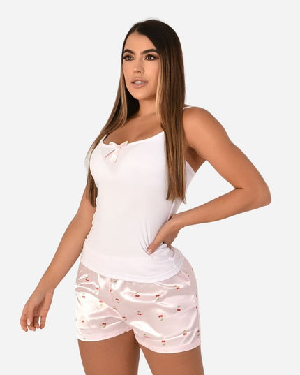 Pijama De Dama Satin Blusa + Short Ref. 514645