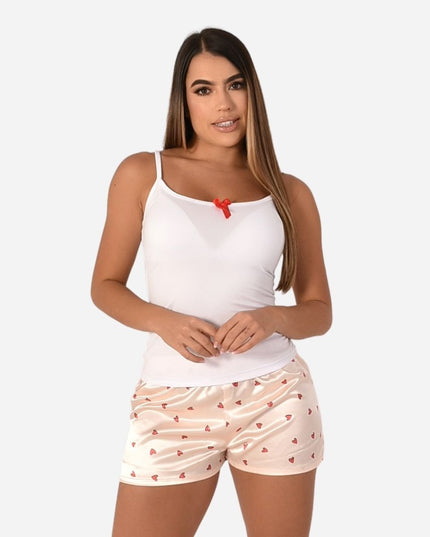 Pijama De Dama Satin Blusa + Short Ref. 514645