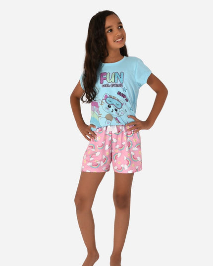 Pijama De Niña Blusa + Short Ref. 52102-030