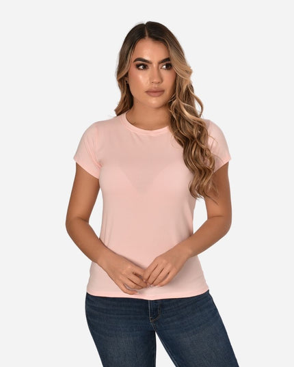 Camiseta de Dama Básica Slim Fit en Tela Fria Ref. 70203