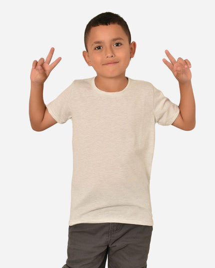 Camiseta Básica de Niño en Tela polialgodón Ref. 72112