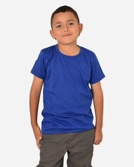 Camiseta Básica de Niño en Tela polialgodón Ref. 72112