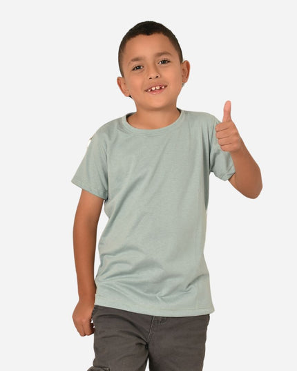 Camiseta Básica de Niño en Tela polialgodón Ref. 72112