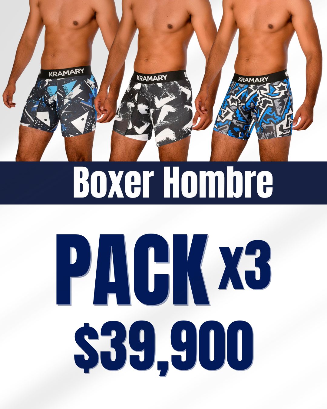 3 PACK Bóxer