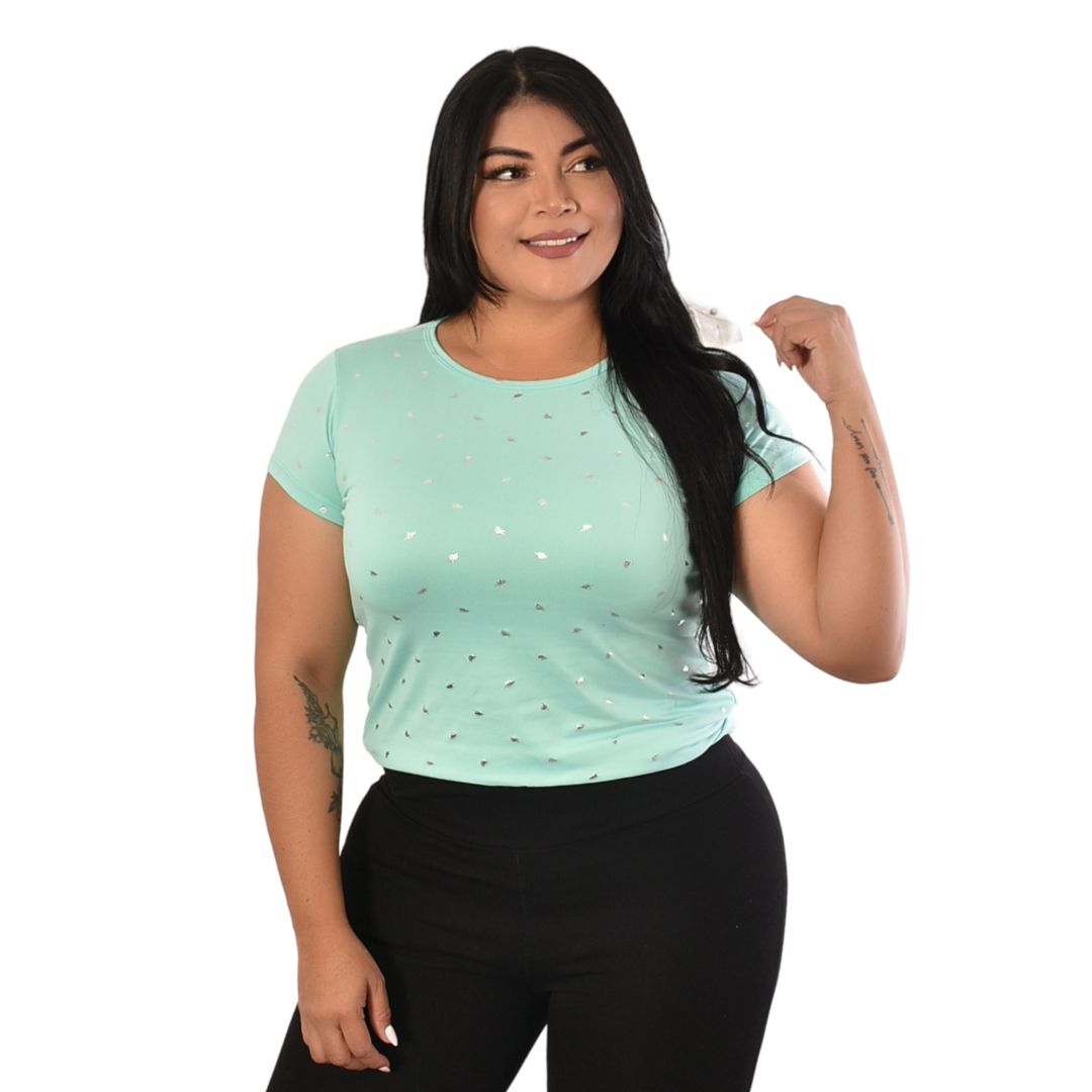 Blusas Plus Full Print