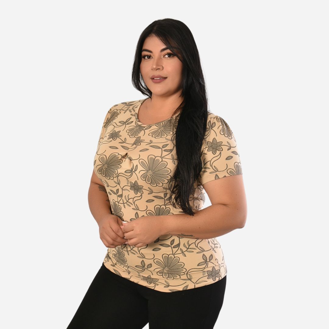 Blusas De Dama Plus Full Print