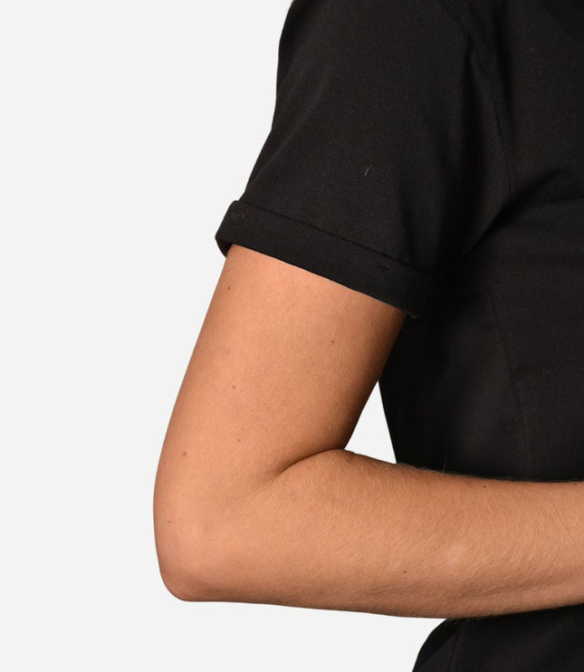 Camiseta Básica de dama estampada estilo guardapolvo en Tela Fría Ref. 70202-005