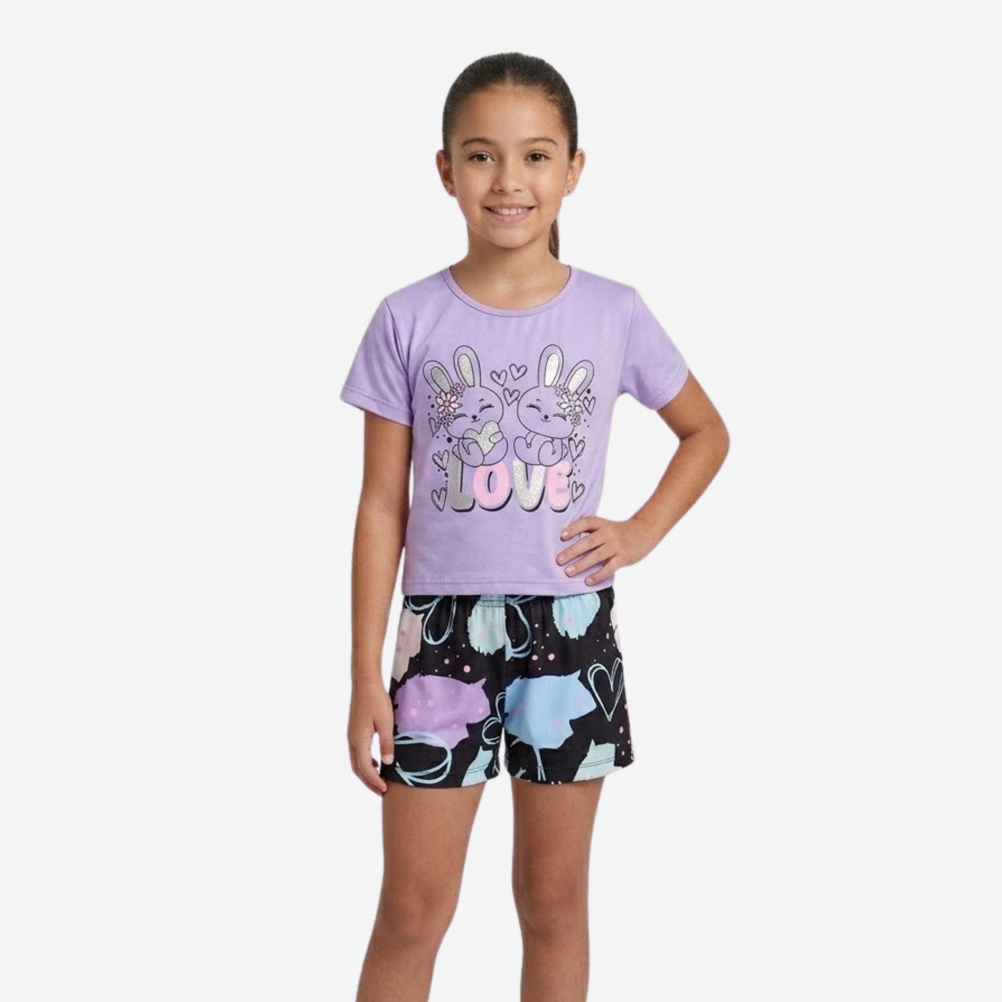 Conjunto De Niña Blusa + Short Ref. 1300-004