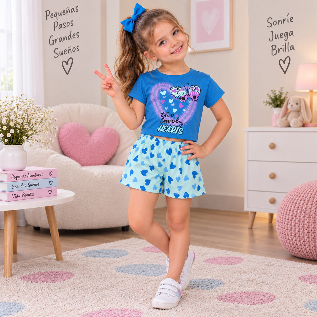 Conjunto De Niña Blusa + Short Ref. 1301-006-1