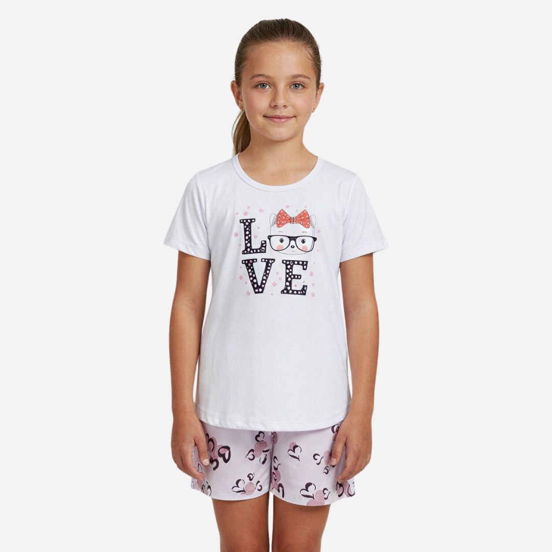 Conjunto De Niña Blusa + Short Ref. 1302-002