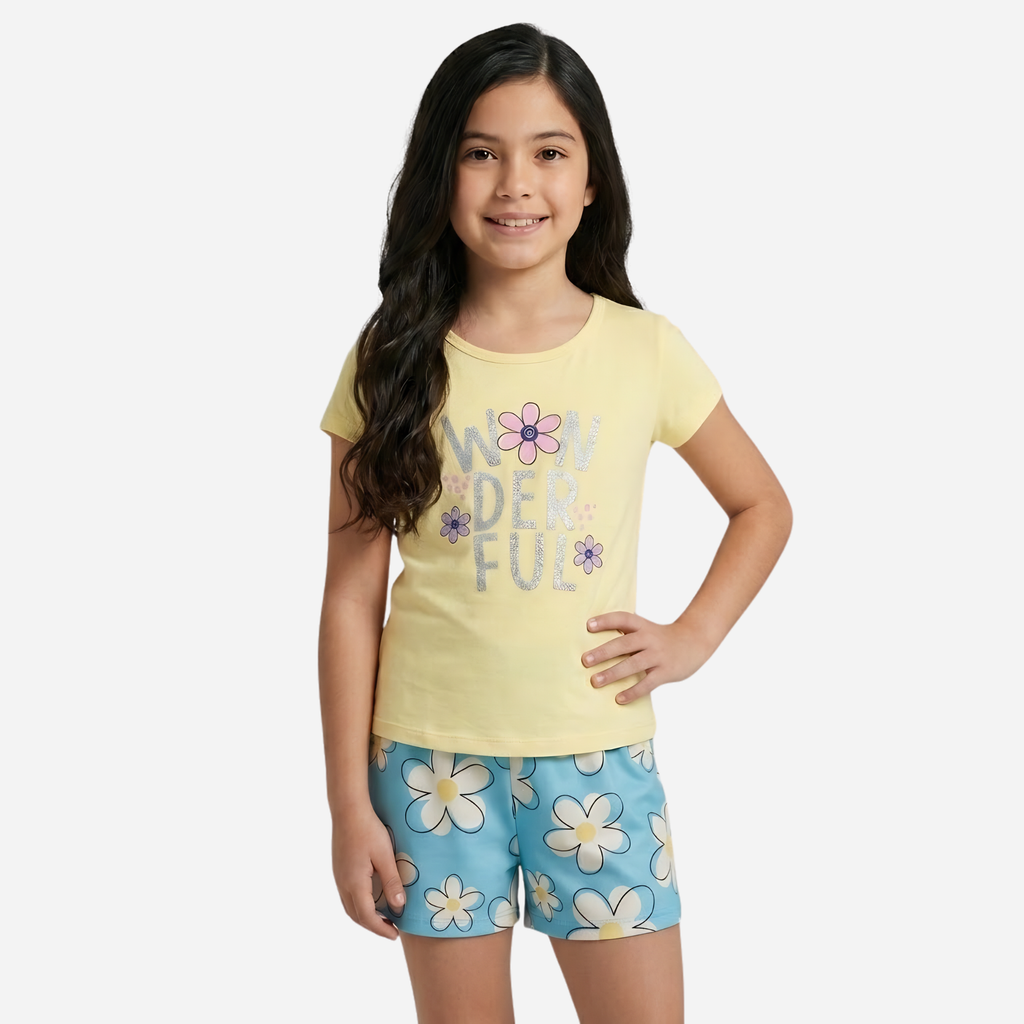 Conjunto De Niña Blusa + Short Ref. 1302-004