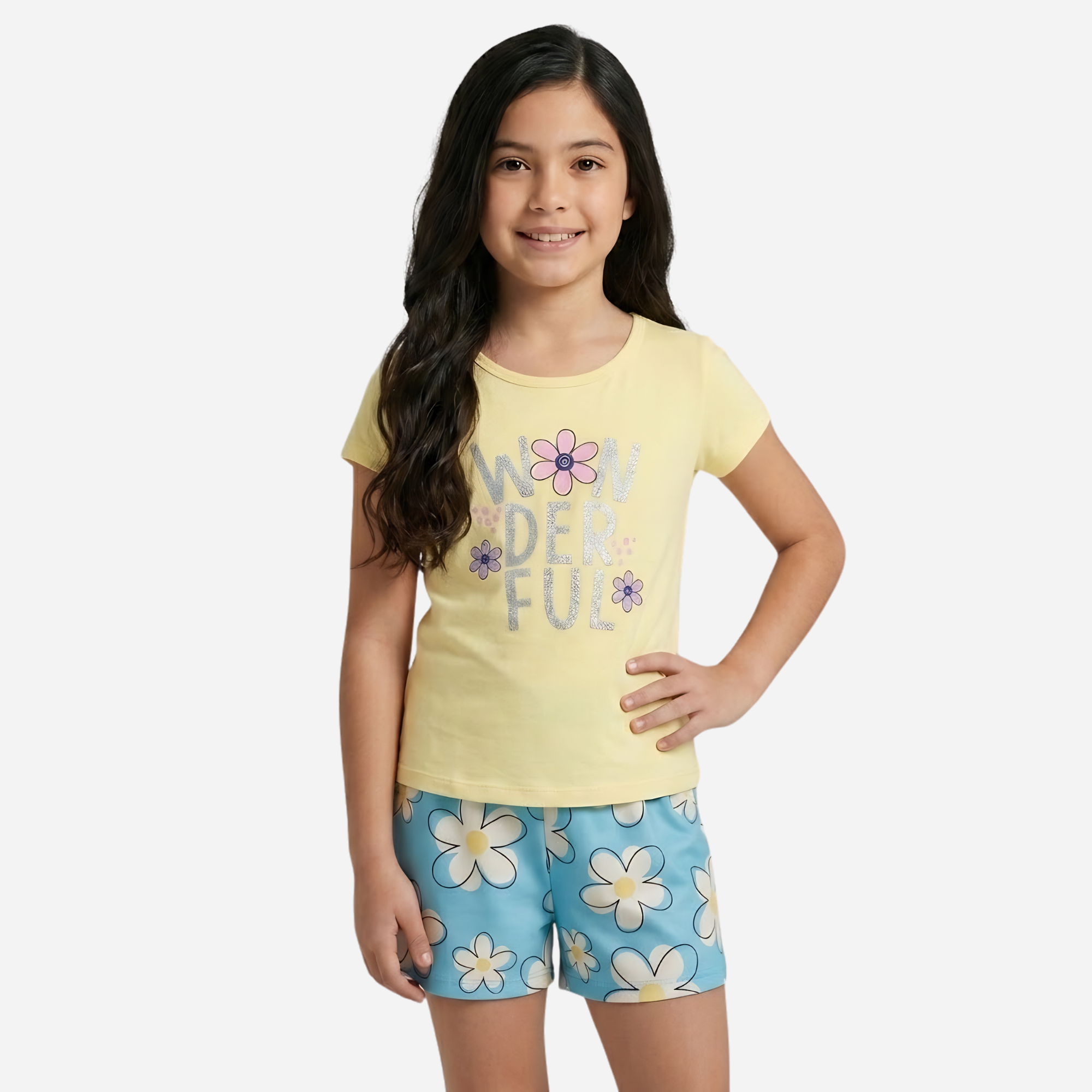 Conjunto De Niña Blusa + Short Ref. 1302-004