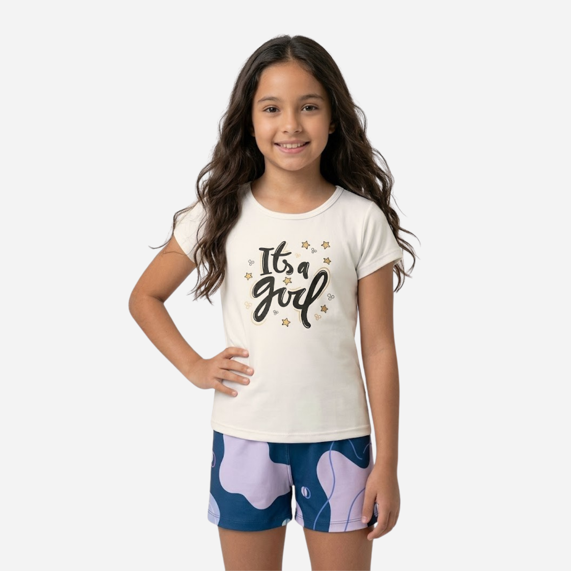 Conjunto De Niña Blusa + Short Ref. 1302-005