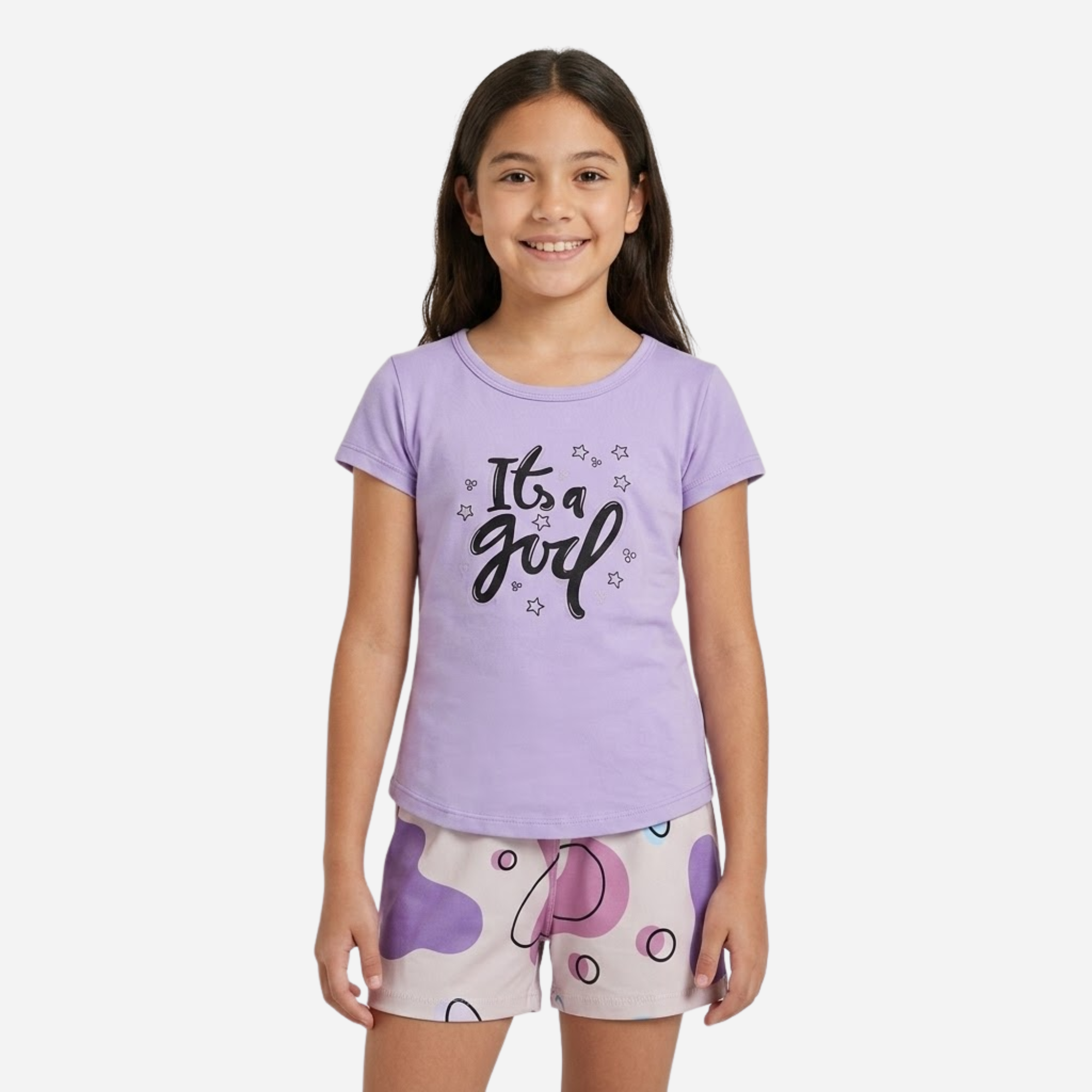 Conjunto De Niña Blusa + Short Ref. 1302-005