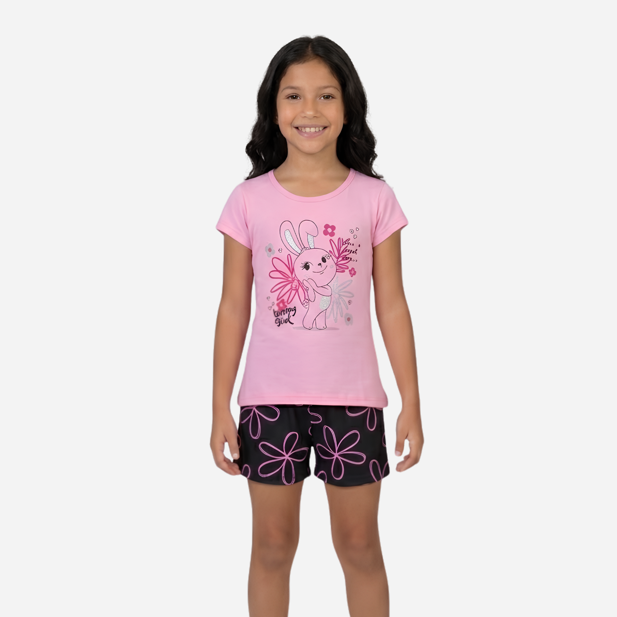 Conjunto De Niña Blusa + Short Ref. 1304-003