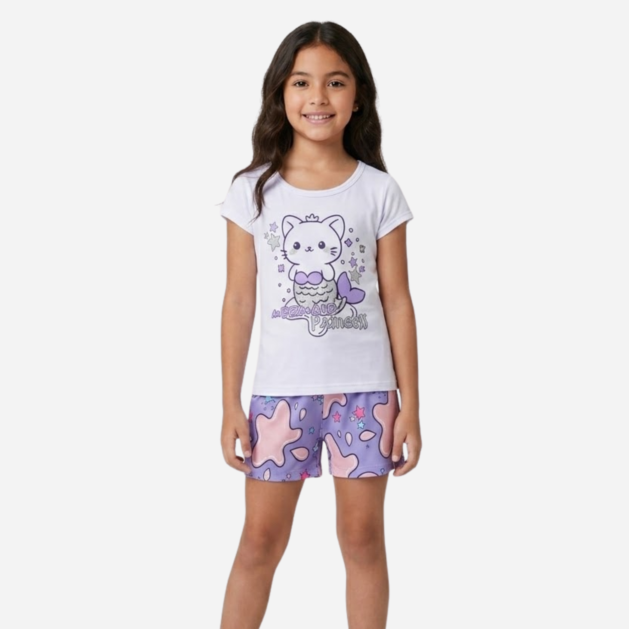 Conjunto De Niña Blusa + Short Ref. 1304-004