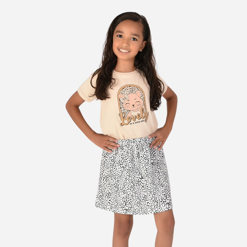 Conjunto De Niña Blusa + Falda Ref. 1600-002