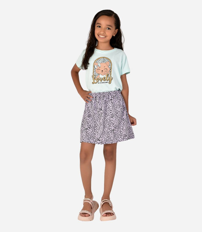 Conjunto De Niña Blusa + Falda Ref. 1600-002