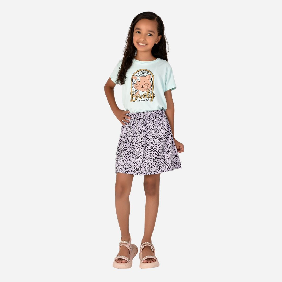 Conjunto De Niña Blusa + Falda Ref. 1600-002