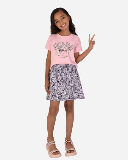 Conjunto De Niña Blusa + Falda Ref. 1601-002