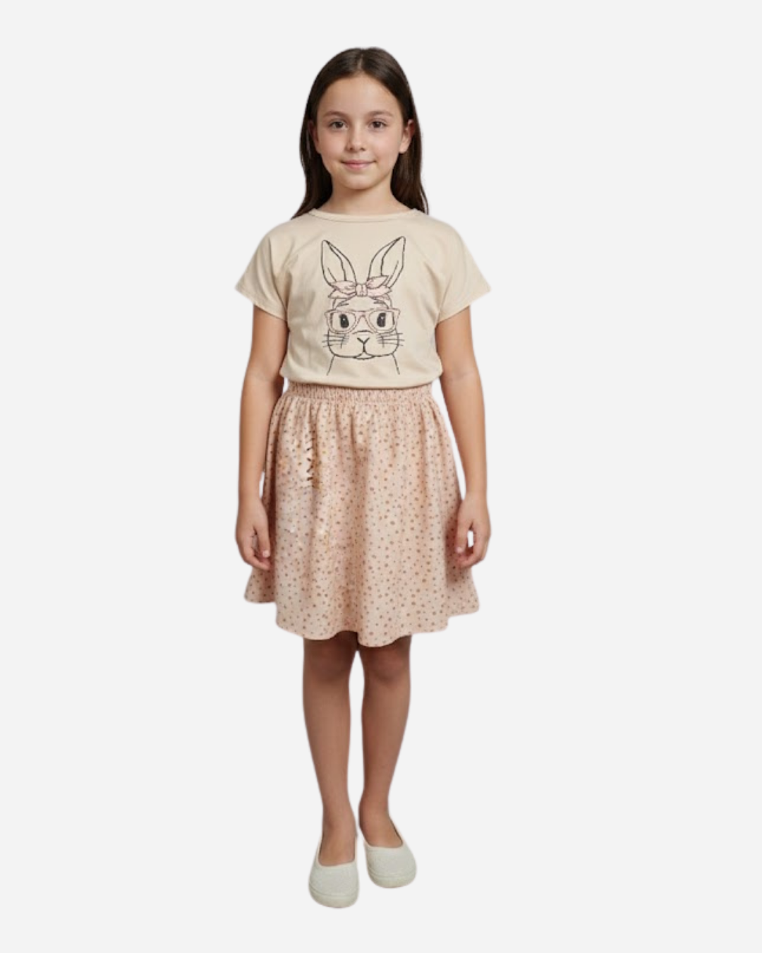 Conjunto Niña Blusa + Falda Ref. 1603-001