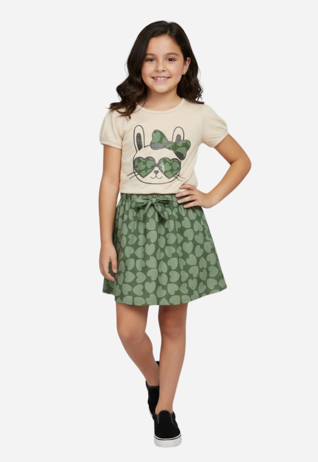 Conjunto Niña Blusa + Falda Ref. 1604-002