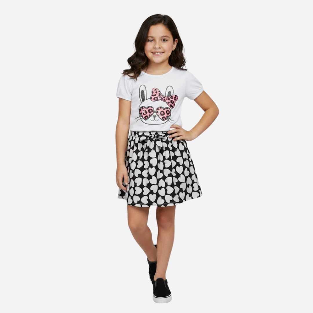 Conjunto Niña Blusa + Falda Ref. 1604-002
