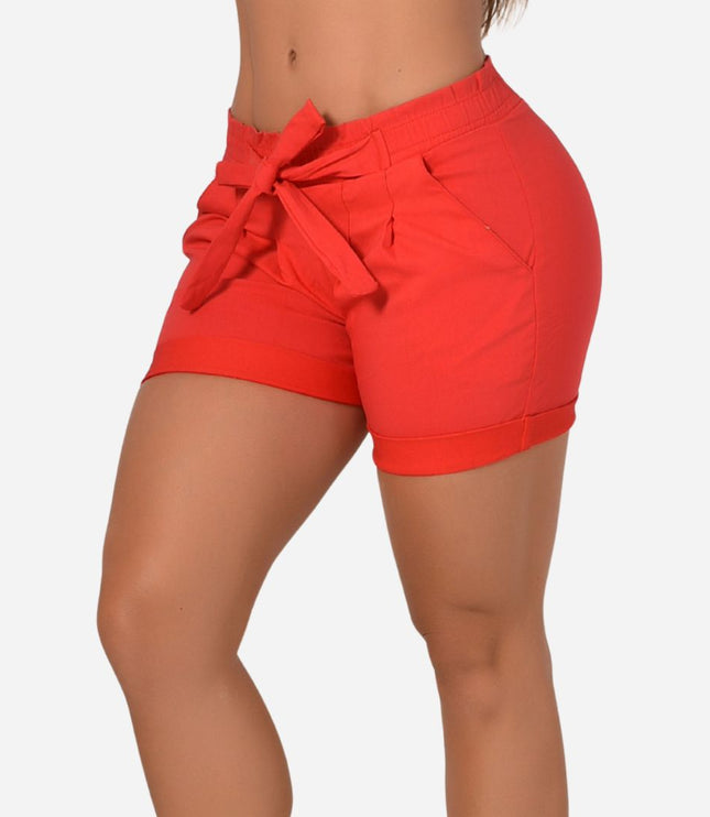 Short De Dama Pretina Resorte Con Bolsillos Colores Moda Ref. 218