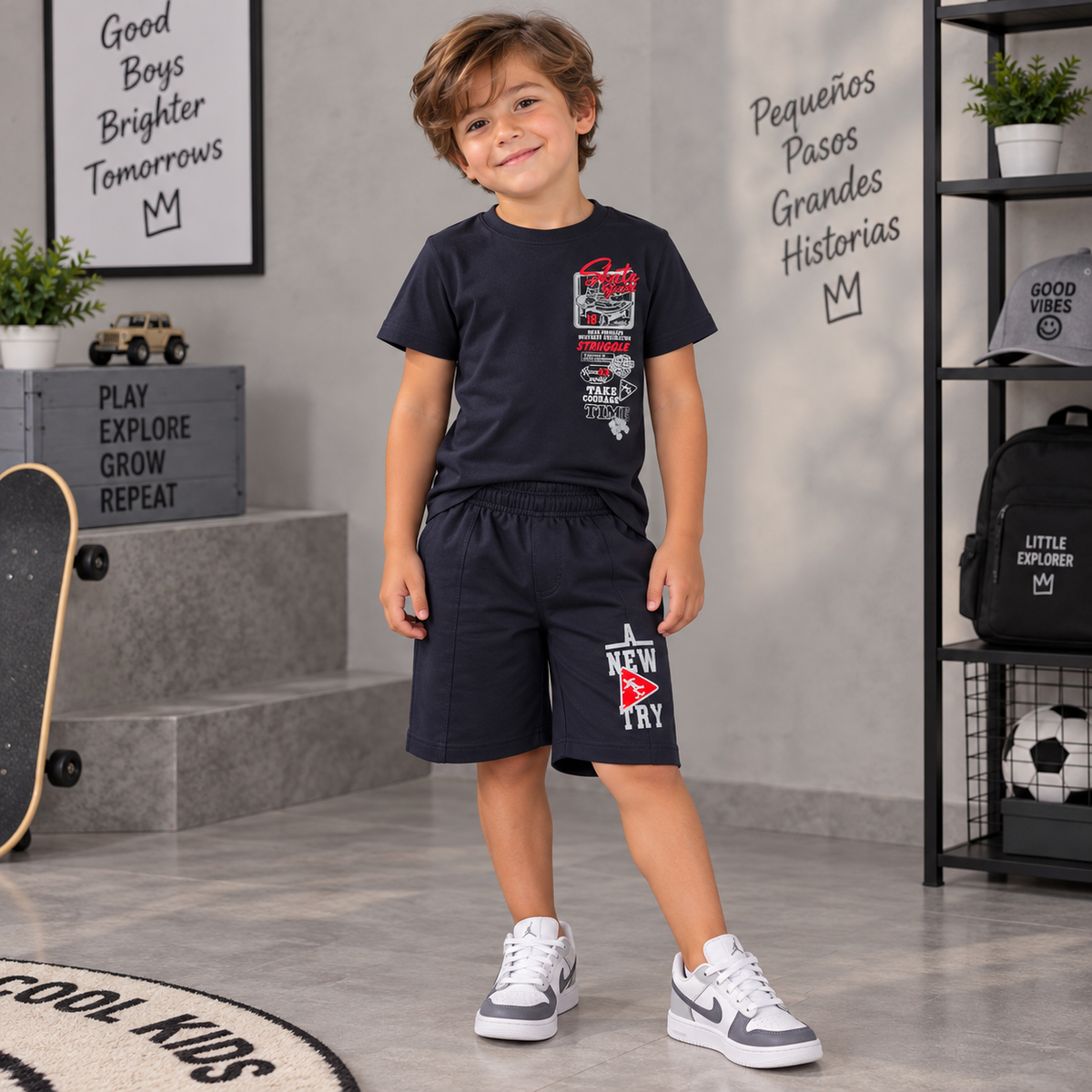Conjunto De Niño Camiseta + Pantaloneta Ref. 2500-009
