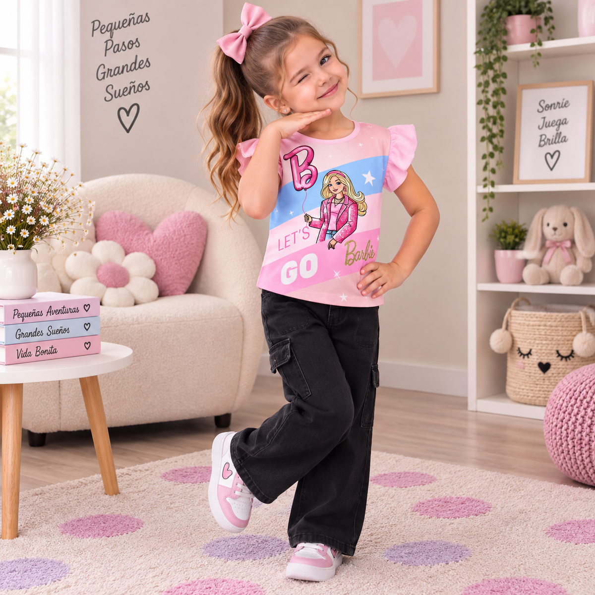 Camiseta De Niña Marca Barbie Ref. 33087