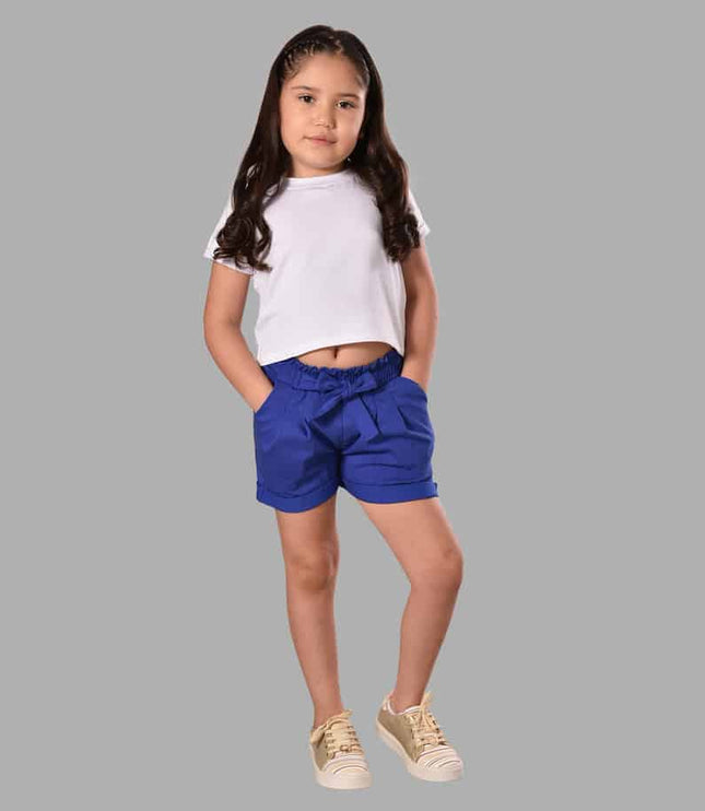 Short De Niña Resorte Y Anudado Ref. 3400