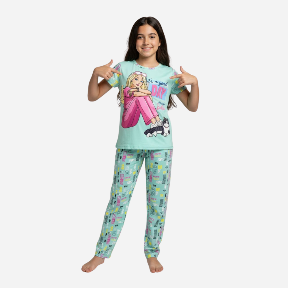 Pijama niña Barbie Camiseta + Pantalon Ref. 34022