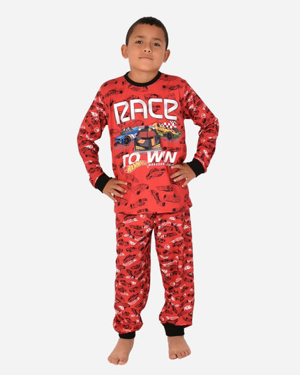 Pijama De Niño Hotwheels Camiseta + Pantalon Ref. 34200