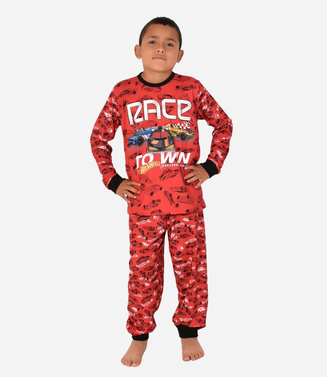 Pijama De Niño Hotwheels Camiseta + Pantalon Ref. 34200