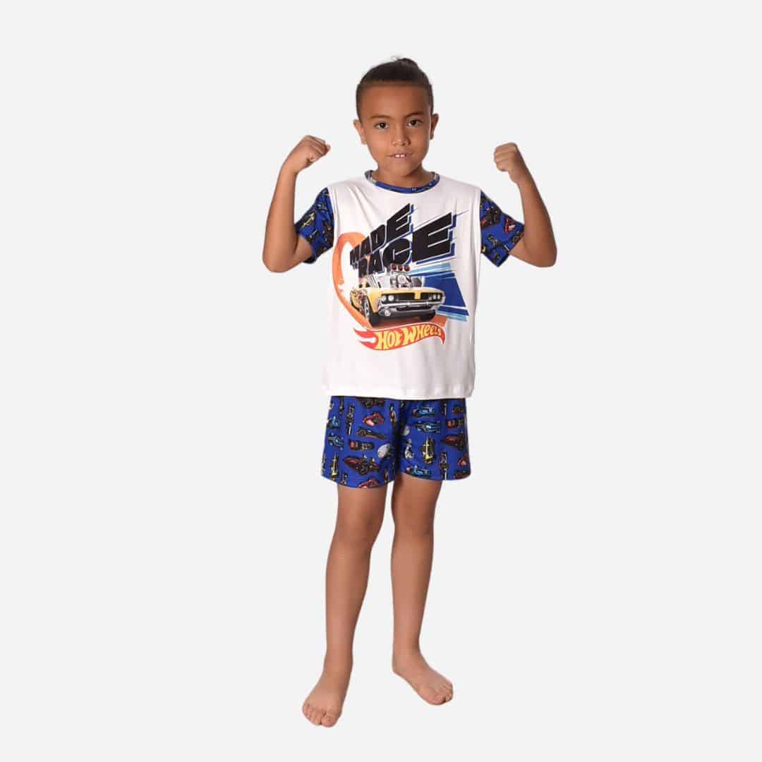 Pijama de Niño Camiseta/Pantaloneta Marca Hotwheels Ref. 34515