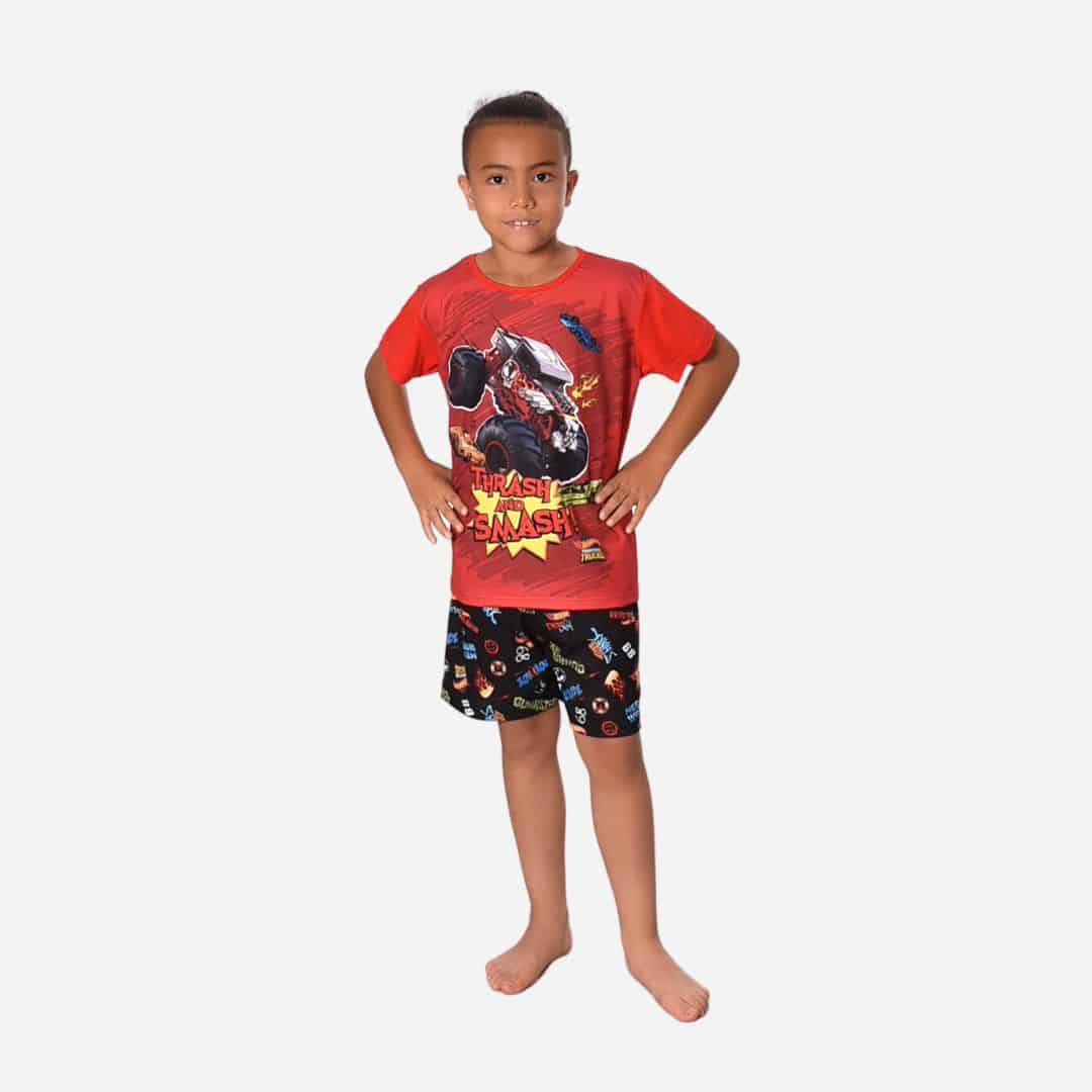 Pijama de Niño Camiseta/Pantaloneta Marca Hotwheels Ref. 34517