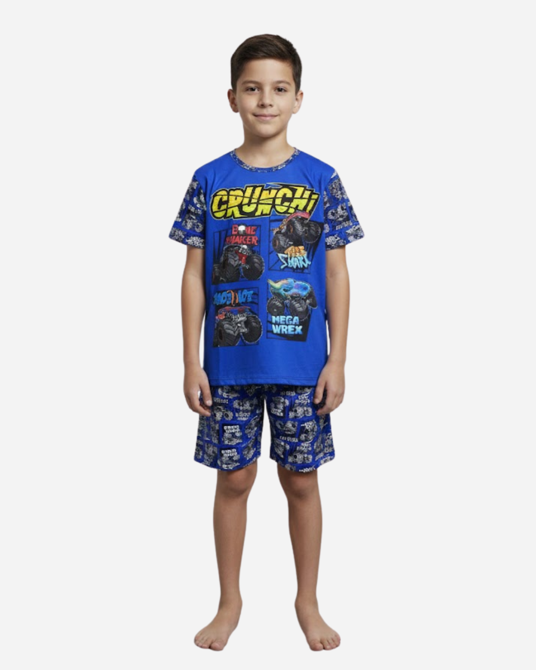 Pijama niño Hotwheels Camiseta + Pantaloneta Ref. 34521