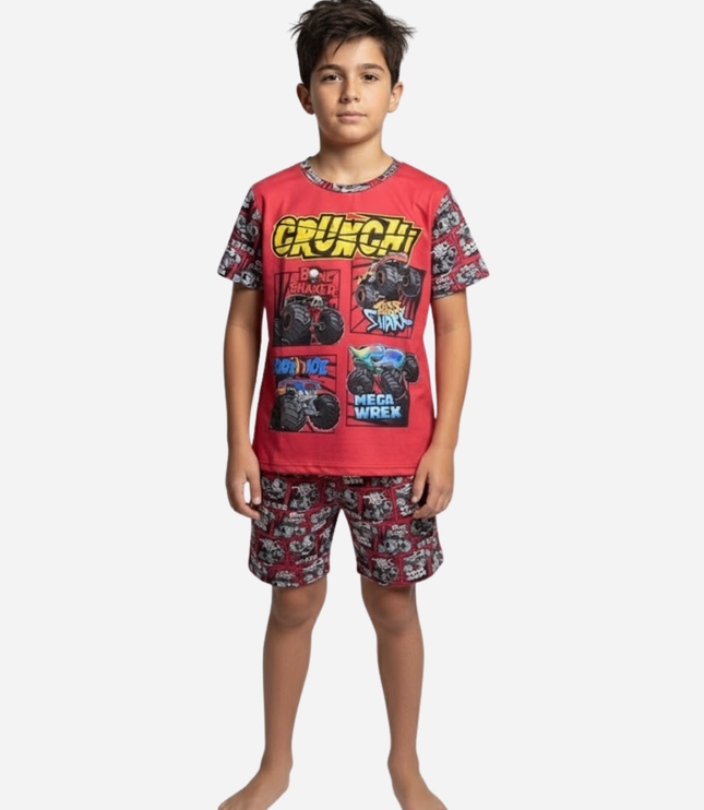 Pijama niño Hotwheels Camiseta + Pantaloneta Ref. 34521