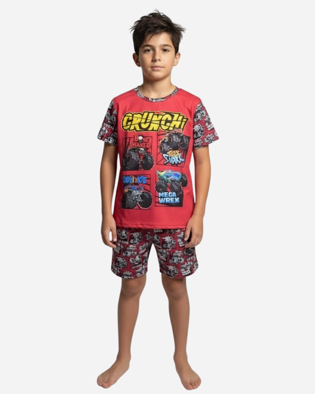 Pijama niño Hotwheels Camiseta + Pantaloneta Ref. 34521