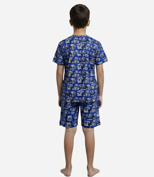 Pijama niño Hotwheels Camiseta + Pantaloneta Ref. 34521