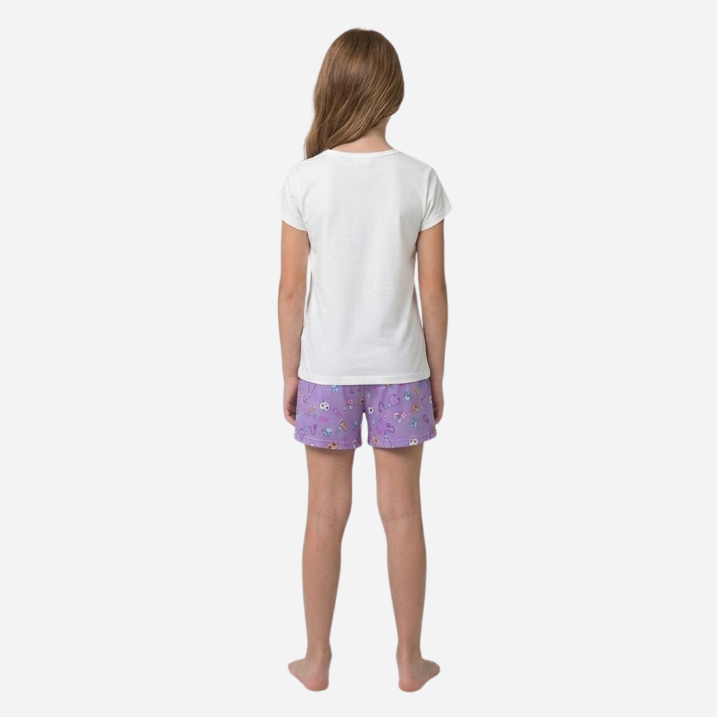 Pijama de Niña Barbie Blusa + Short Ref. 35034