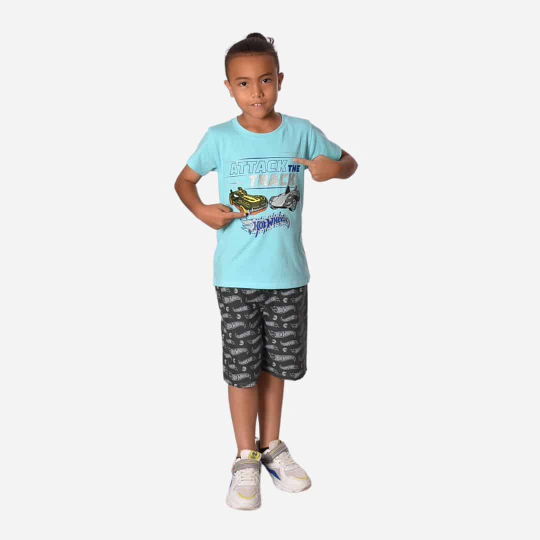Conjunto de Niño Camiseta/Pantaloneta Marca Hotwheels Ref. 35519