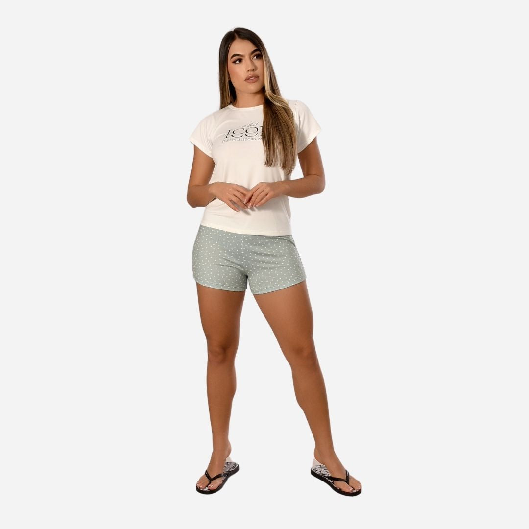 Pijama de Dama Blusa/Short Ref. 400016