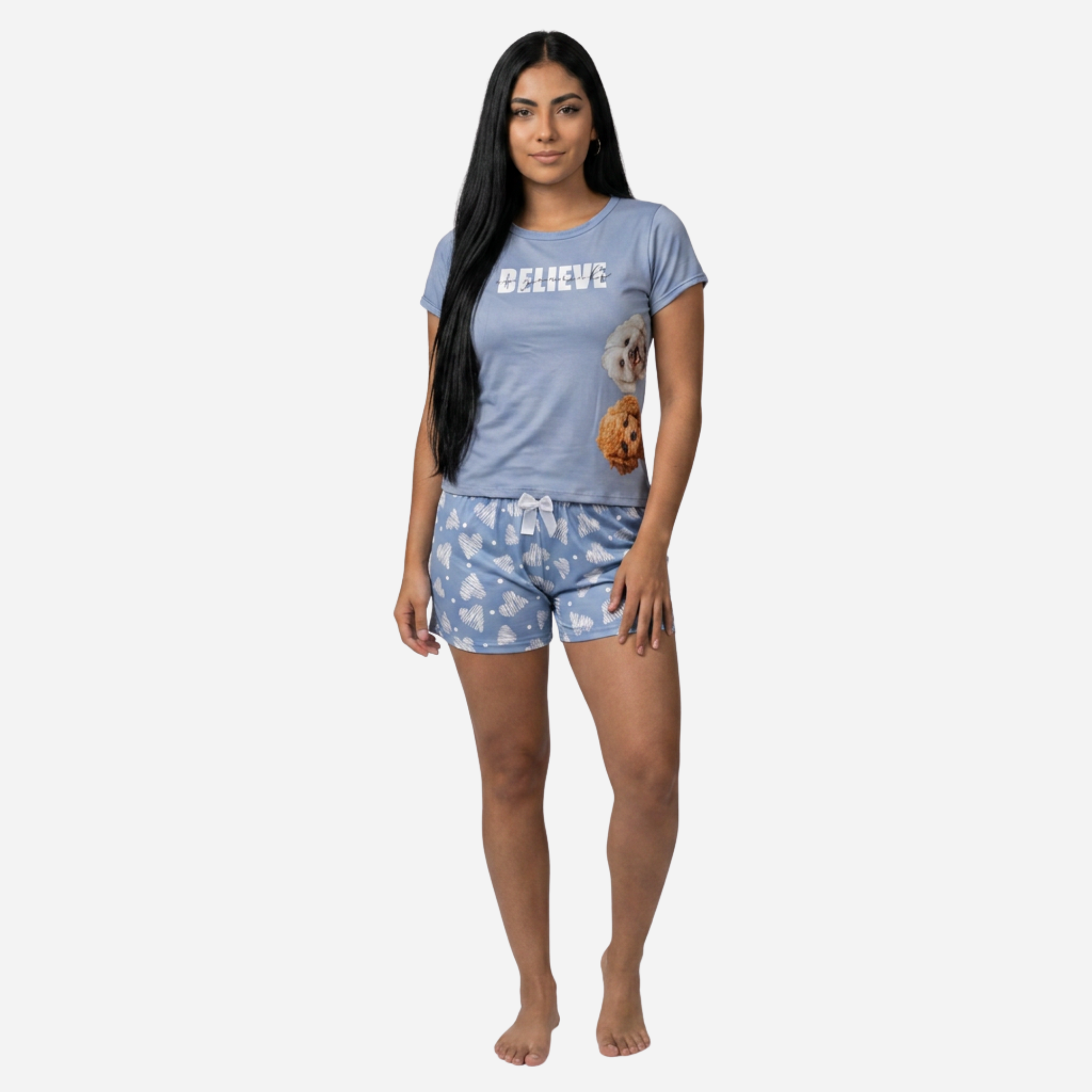 Pijama de Dama Blusa + Short Ref. 400041