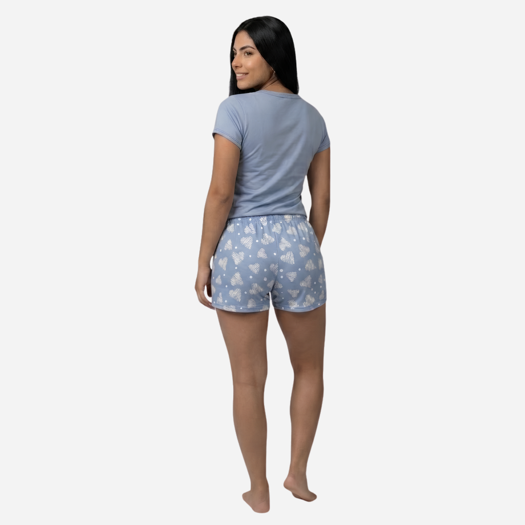 Pijama de Dama Blusa + Short Ref. 400041