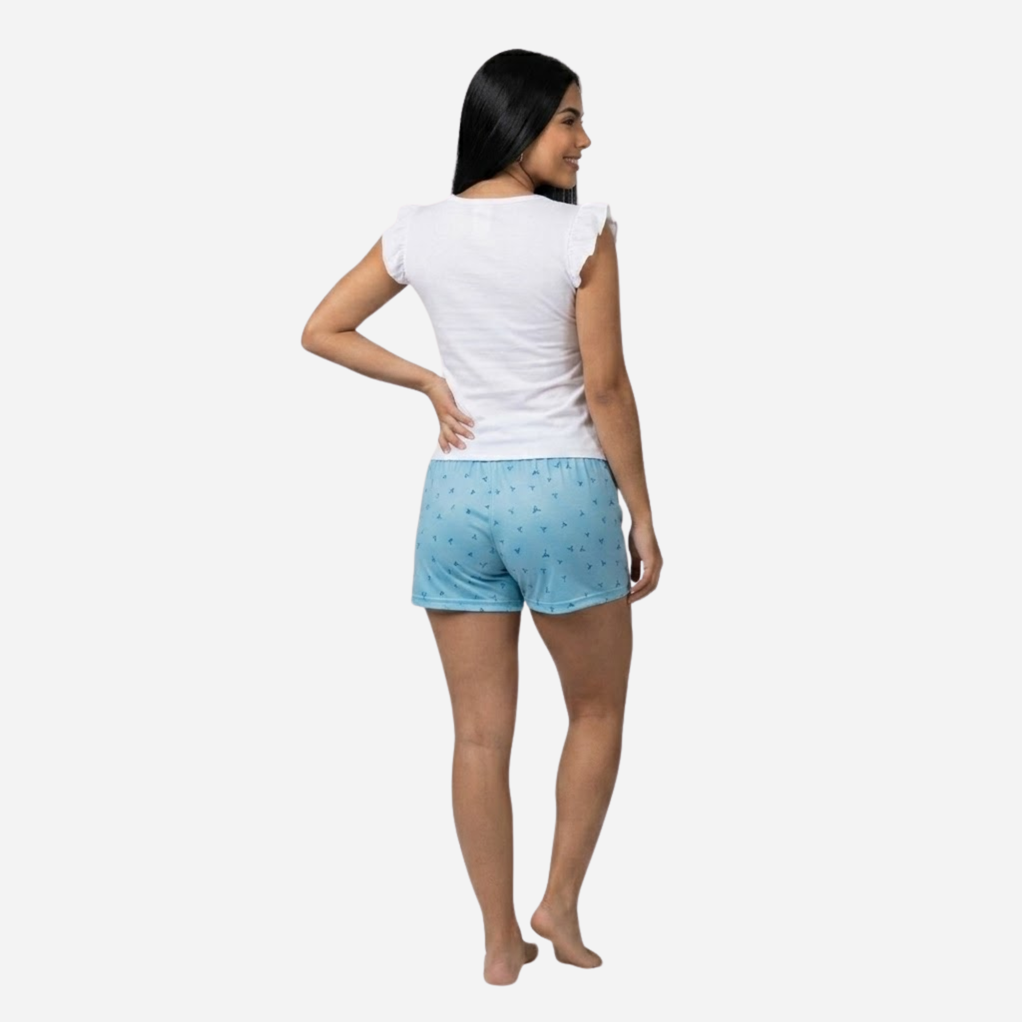 Pijama de Dama Blusa + Short Ref. 400045